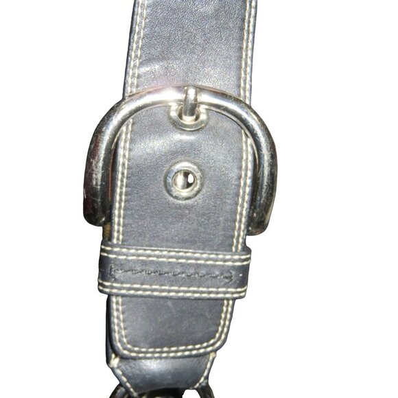 Coach 2010 Soho Black Leather Large Pleated Hobo Buckle Strap Shoulder Bag - Picture 9 of 14